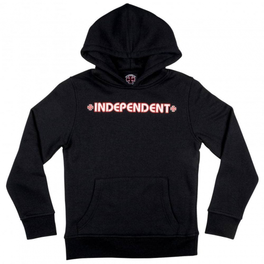 INDEPENDENT BAR/CROSS P/O HOODED KIDS BLACK