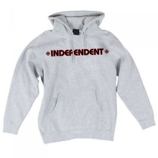 INDEPENDENT BAR/CROSS P/O HOODED KIDS GREY