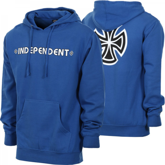 INDEPENDENT BAR/CROSS P/O HOODED KIDS ROYAL HEATHER