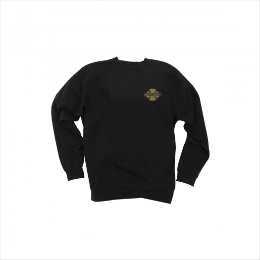 INDEPENDENT BASEPLATE CREWNECK SWEATSHIRT MENS BLACK W/GOLD