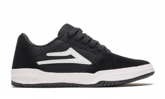 LAKAI BRIGHTON KIDS BLACK/WHITE SUEDE