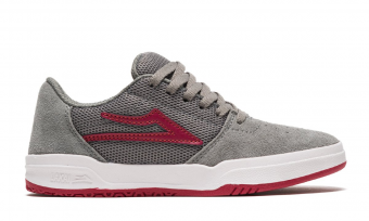 LAKAI BRIGHTON KIDS GREY/RED SUEDE