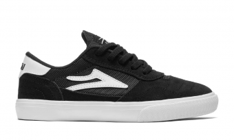 LAKAI CAMBRIDGE KIDS BLACK/WHITE SUEDE