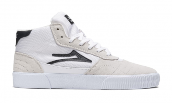 LAKAI CAMBRIDGE MID WHITE/BLACK SUEDE