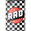 RAD CHECK B/W COMPLETE SKATEBOARD 7.50