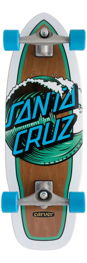 SANTA CRUZ WAVE DOT CUT BACK CARVER SURF SKATE CRUZER 9.75