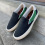 TRUE ONE SHOOT SLIP ON BLACK/GREEN SUEDE